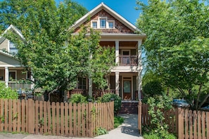 Front view of the house from Jackson Street in early Spring. 