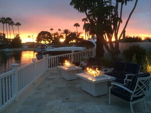 Spend evenings at the custom fire tables & enjoy magnificent sunsets (W facing)