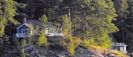 View of the Main cottage from Meta Bay