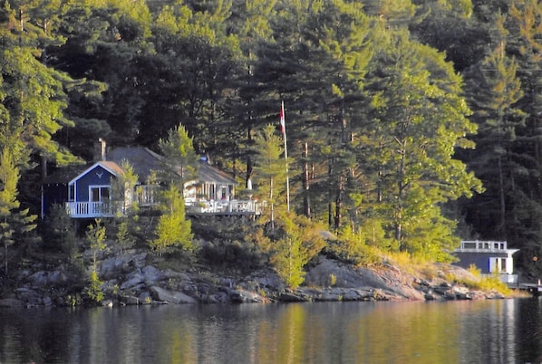 View of the Main cottage from Meta Bay