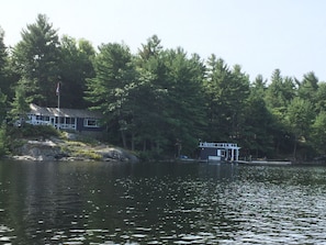 View of the Cottage & Boathouse from the Bay