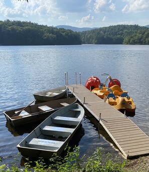 rowboats, pedal boat and aqua trike are included