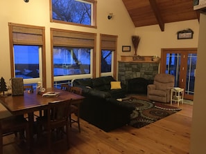 Main Floor Fireplace and Dining