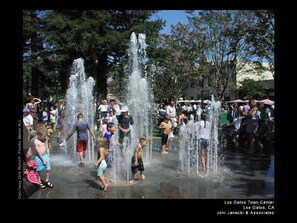 Los Gatos Fountains (1 minute walk)