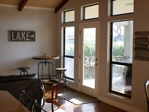 Back door to covered patio