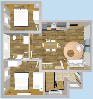 Ferienwohnung 4 (65qm) mit kostenfreiem WLAN