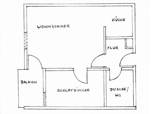 Ferienwohnung 40 qm mit Balkon