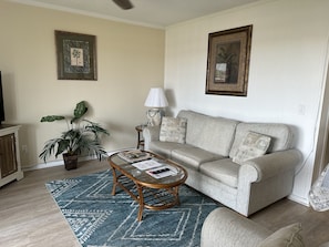 Living room with sleeper sofa and loveseat
