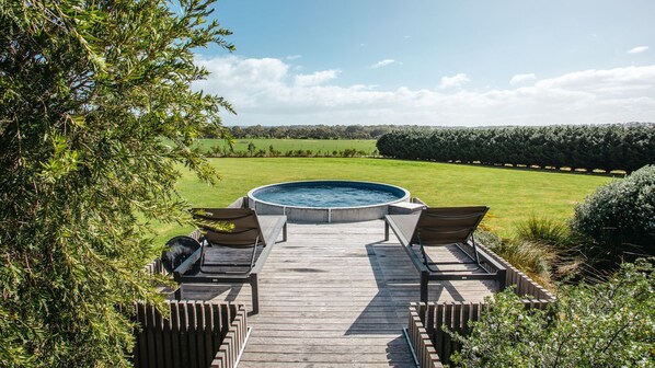 gas-heated pool spa