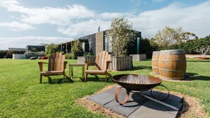 Fire Pit sitting area at the Rear