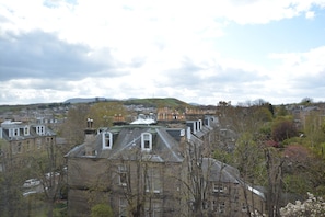 View from living room bay window over to Pentland Hills