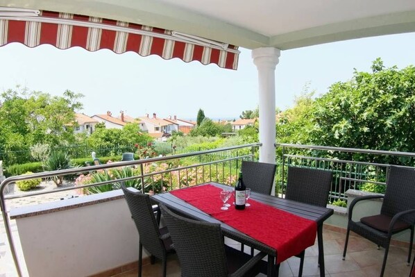 Balkon mit Blick auf die Adria