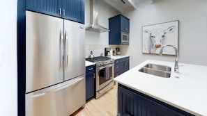 Stainless steal high applianced kitchen