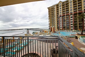 Pool views from balcony