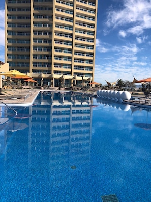 One of the resort pools