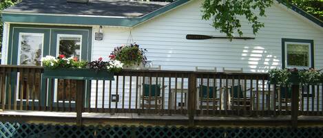 Deck facing the lake