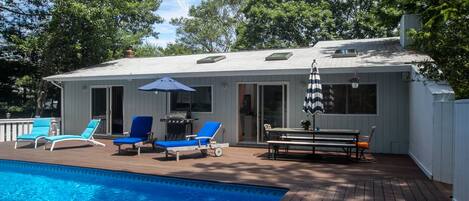 outdoor pool area