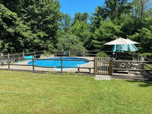 Refreshing in ground pool.
