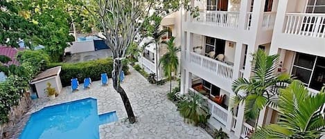 Courtyard view from the balcony