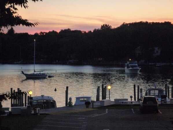 Evening view from kitchen or deck