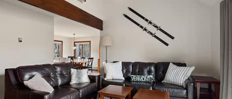 Open Concept Living Area with Cathedral Ceiling