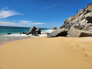 A short walk to the most Amazing beaches. Very close to the marina as well