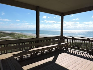 Sitting area on walkway