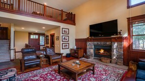Main Living Room.  Smart TV.  Gas Fireplace, 
