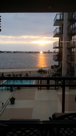 Normal occurrence is being able to watch sunset from the couch. 