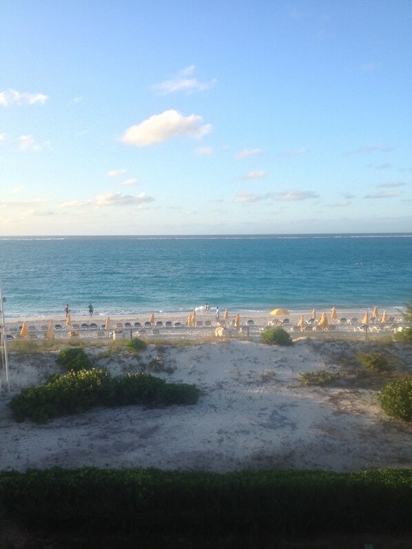VIEW FROM OUR 40 FOOT BEACHFRONT BALCONY