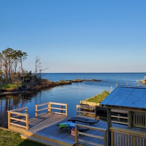 You can see the sound from the house or enjoy relaxing on the boat deck.