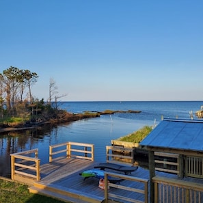 You can see the sound from the house or enjoy relaxing on the boat deck.