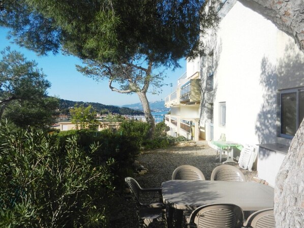 Lunch outside with a nice view