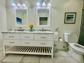 Ensuite bathroom for primary bedroom on first floor
