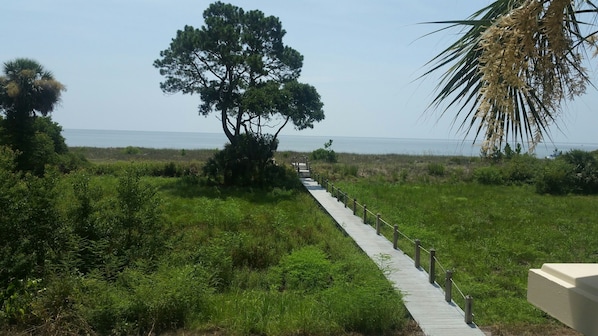 View from L shape balcony