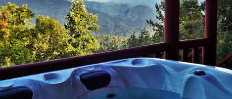Therapeudic Hot Tub with Smoky Mountain Views