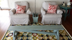 Reading nook with a view of Deer Isle, N.B. Canada