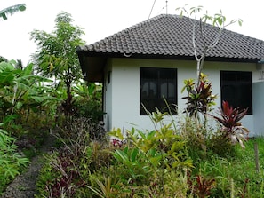 Side of the bungalow from the garden