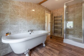 2 Providence Place, Thornage: Bathroom with freestanding bath