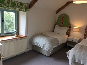 Twin room overlooking the garden