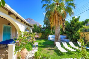 Relax and revive in the shaded garden