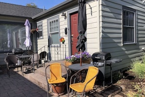 This cute little patio set and grill sit right outside the front of your cottage