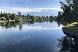 Your view across the street of the Deschutes River