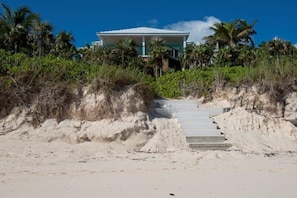 View of Aqua Villa from the beach