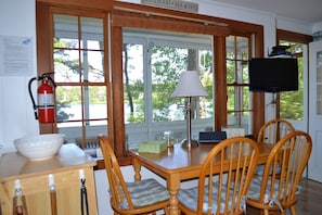 View from kitchen and dining area