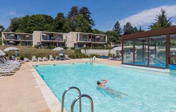 Take a refreshing and cool dip in the beautiful outdoor pool.