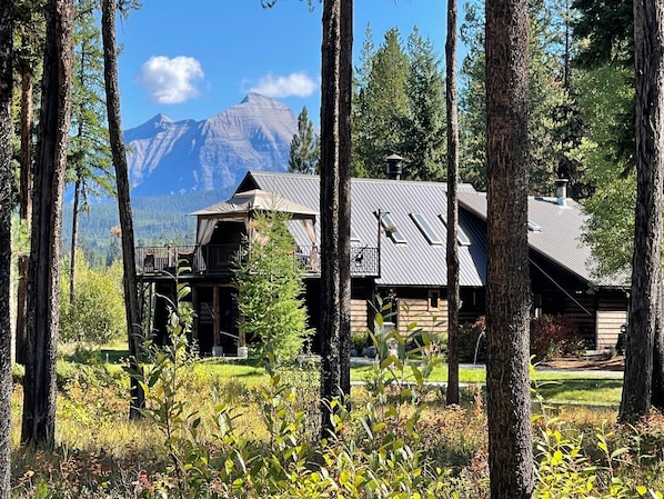 The Lodge with the Livingstone Range (Glacier National Park) in the background