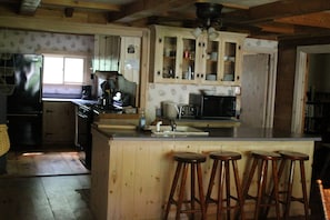 kitchen with island seating