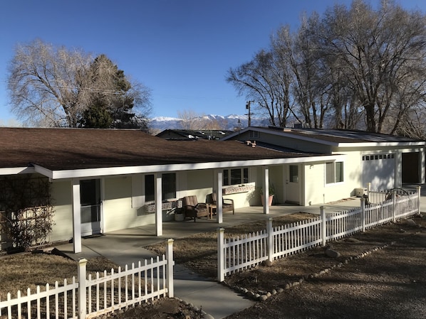 Spacious front patio