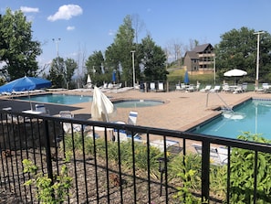 Chalet Village North pools  and tennis courts 